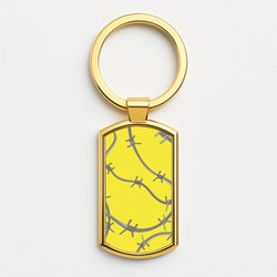Barbed Wire - Post Gold Keyring
