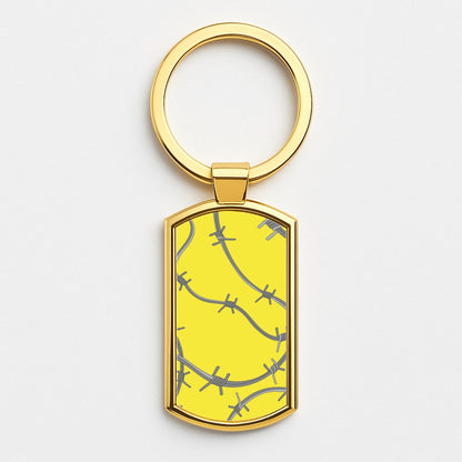 Barbed Wire - Post Gold Keyring