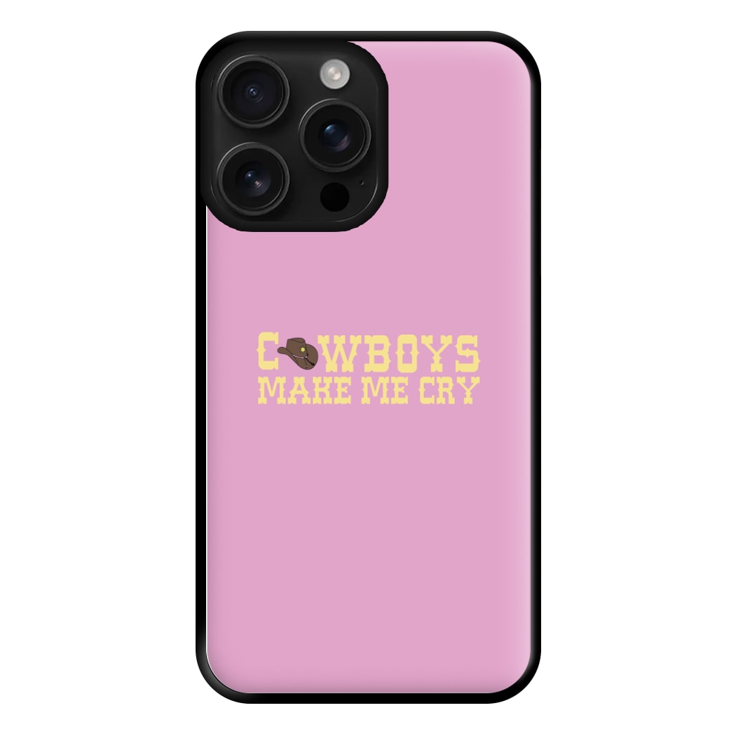 Cowboys Make Me Cry - Post Phone Case