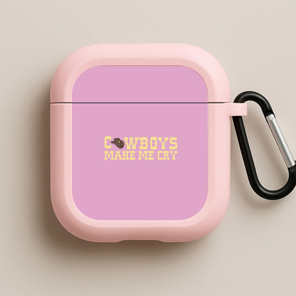 Cowboys Make Me Cry - Post Pink AirPods Case