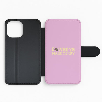 Cowboys Make Me Cry - Post Flip Phone Case