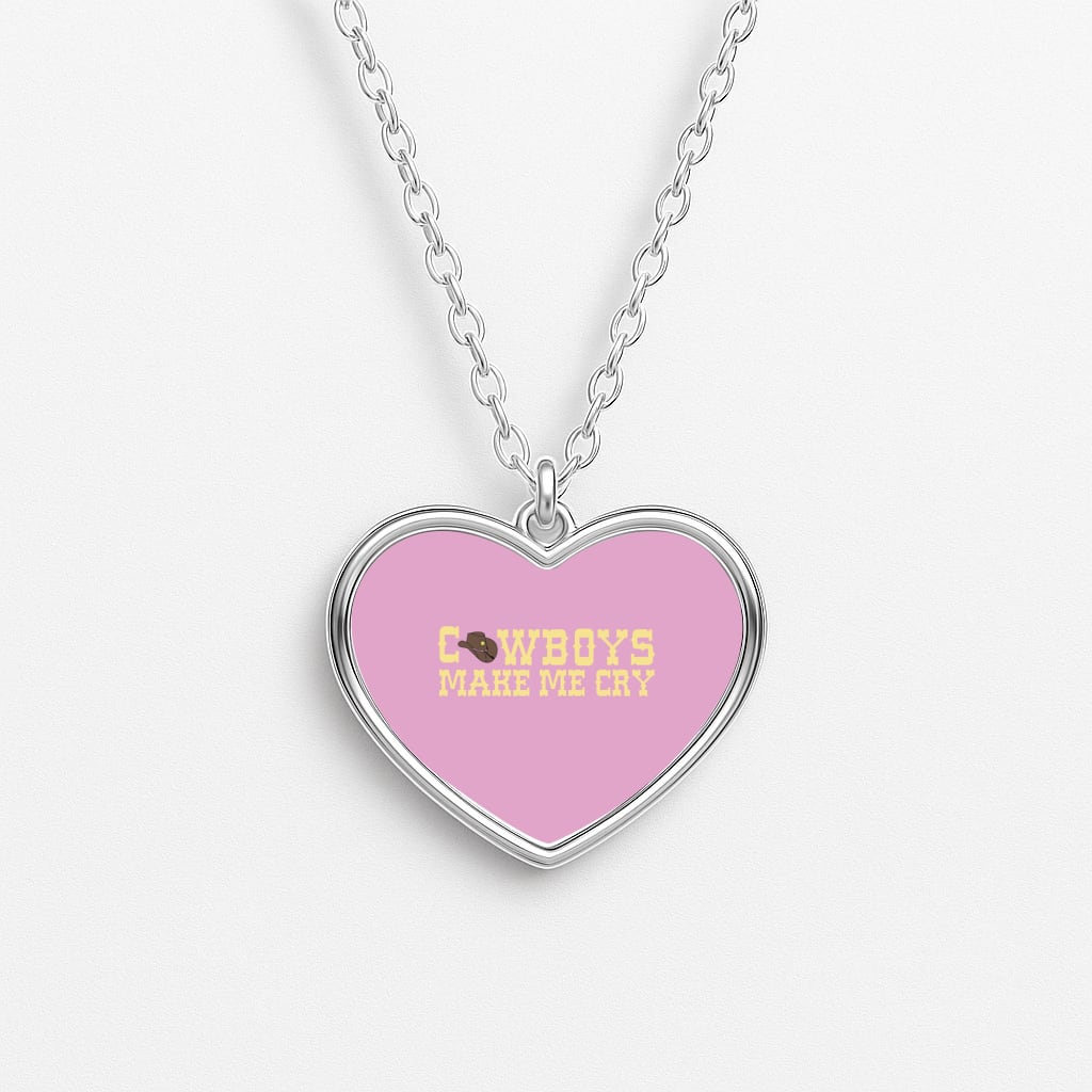 Cowboys Make Me Cry - Post Heart Necklace
