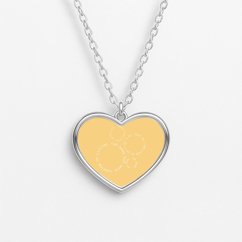 Running In Circles - Post Heart Necklace