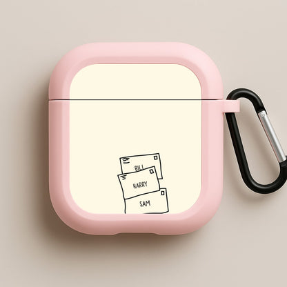 Bill, Harry And Sam Pink AirPods Case