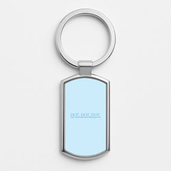Dot, Dot, Dot Silver Keyring