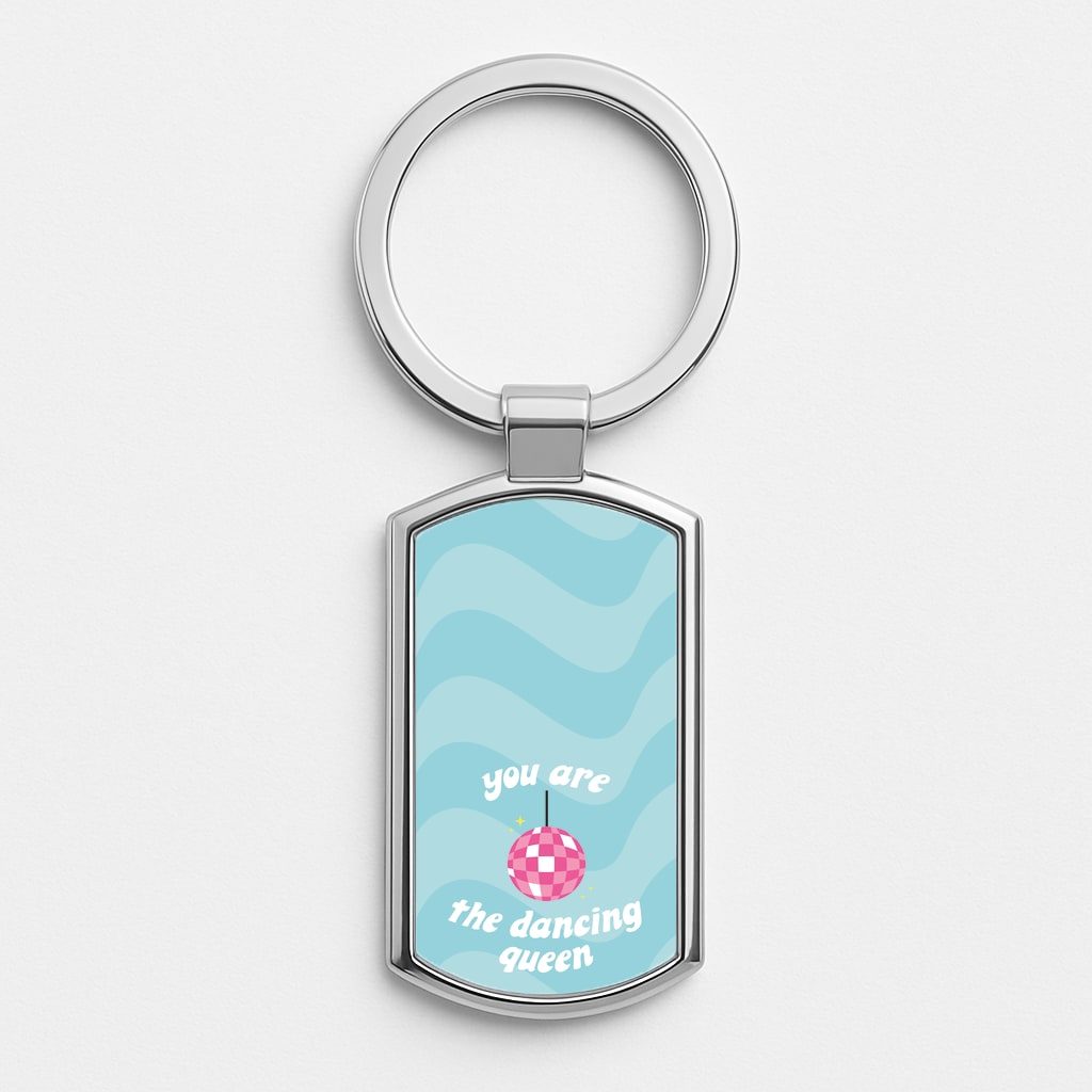 Dancing Queen Silver Keyring