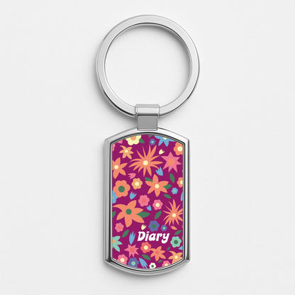 Diary Silver Keyring