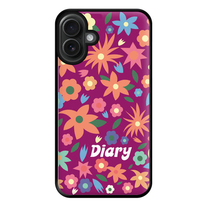 Diary Phone Case for iPhone 16 Plus