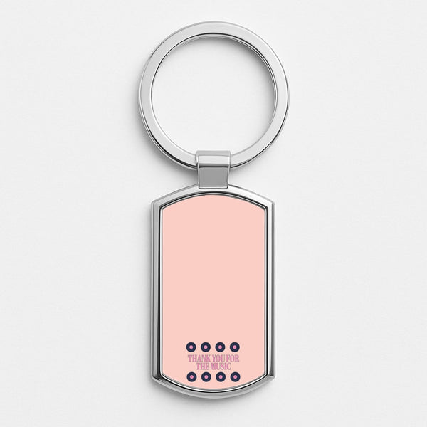 Thank You For The Music - Mamma Mia Silver Keyring