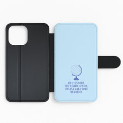 Life Is Short The World Is Wide - Mamma Mia Flip Phone Case