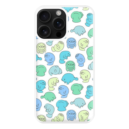 Manatee Party Phone Case for iPhone 16 Pro Max