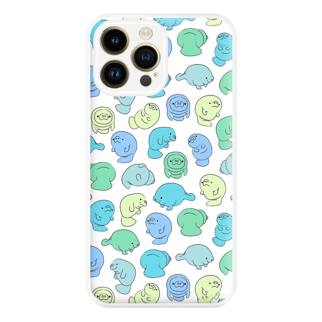 Manatee Party Phone Case for iPhone 14 Pro Max