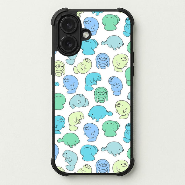 Manatee Party Phone Case — Bumper case