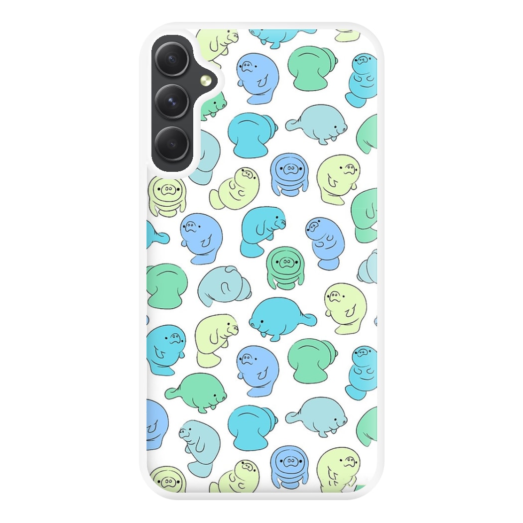 Manatee Party Phone Case for Galaxy A54