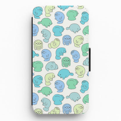 Manatee Party Flip / Wallet Phone Case