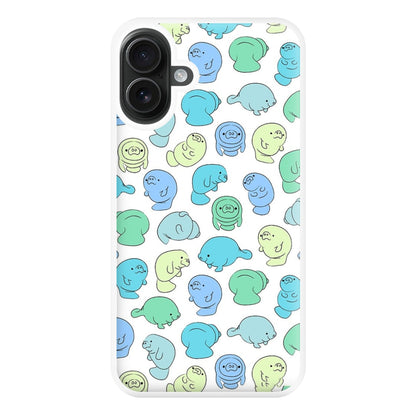 Manatee Party Phone Case for iPhone 16 Plus