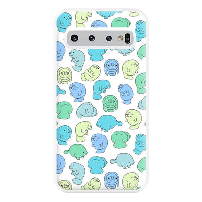 Manatee Party Phone Case for Galaxy S10 Plus