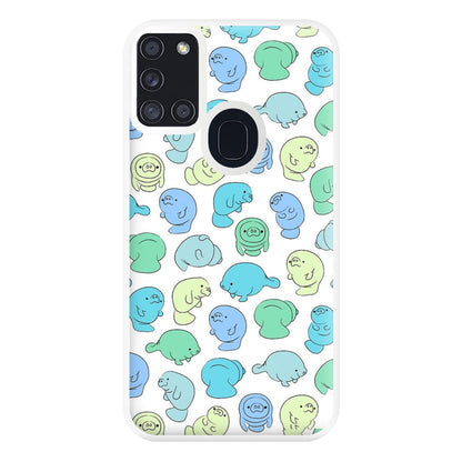 Manatee Party Phone Case for Galaxy A21s