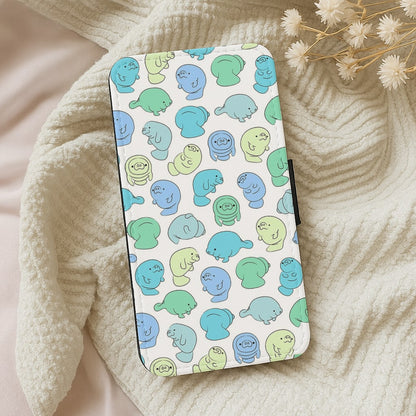 Manatee Party Wallet Phone Case
