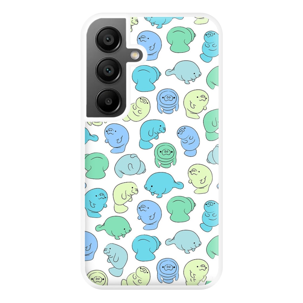 Manatee Party Phone Case for Galaxy A55