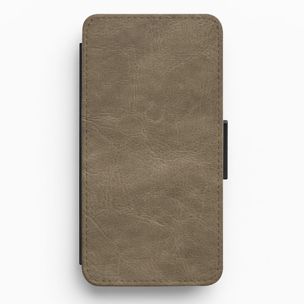 Tan Leather Flip / Wallet Phone Case