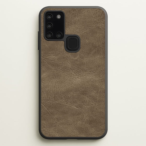 Tan Leather Phone Case - Galaxy A21s / Standard