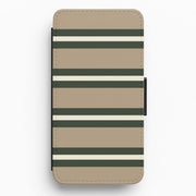 Khaki Stripes Flip / Wallet Phone Case 1