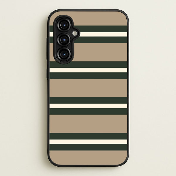 Khaki Stripes Phone Case - Galaxy A54 / Standard