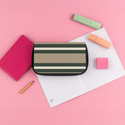 Khaki Stripes Pencil Case 3