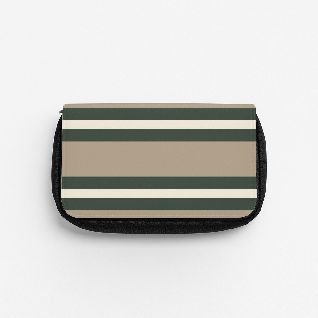 Khaki Stripes Pencil Case