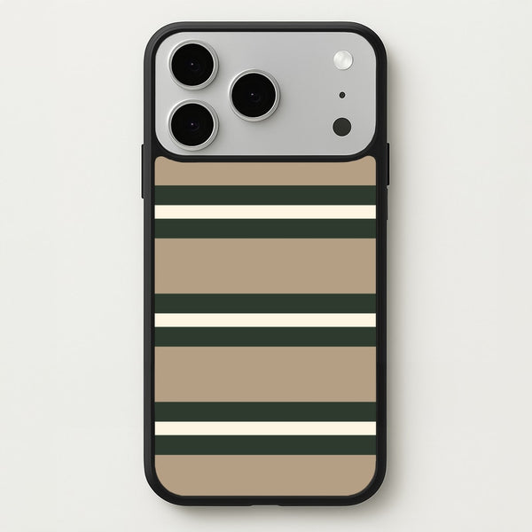 Khaki Stripes Phone Case - iPhone 17 Pro Max / Standard