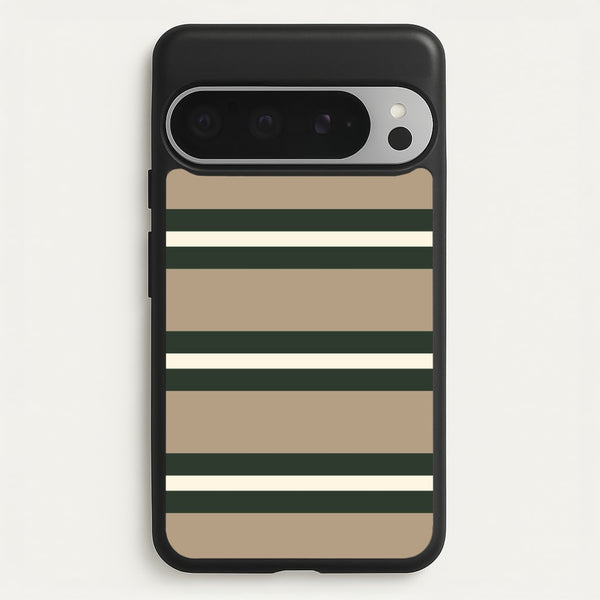 Khaki Stripes Phone Case - Google Pixel 9 Pro XL / Standard