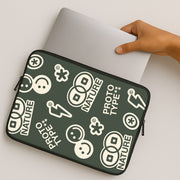 Base Camp Green Laptop Sleeve 2