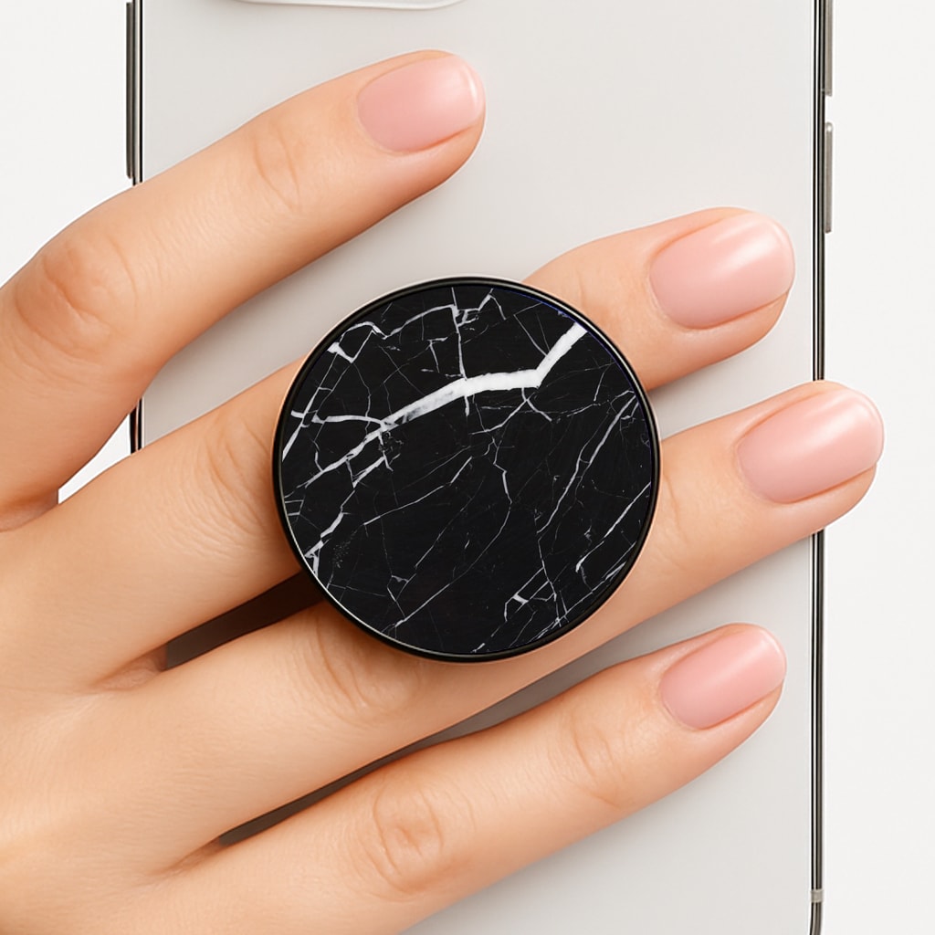 Black & White Marble Pattern FunGrip