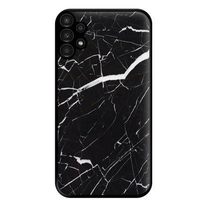 Black & White Marble Pattern Phone Case for Galaxy A13