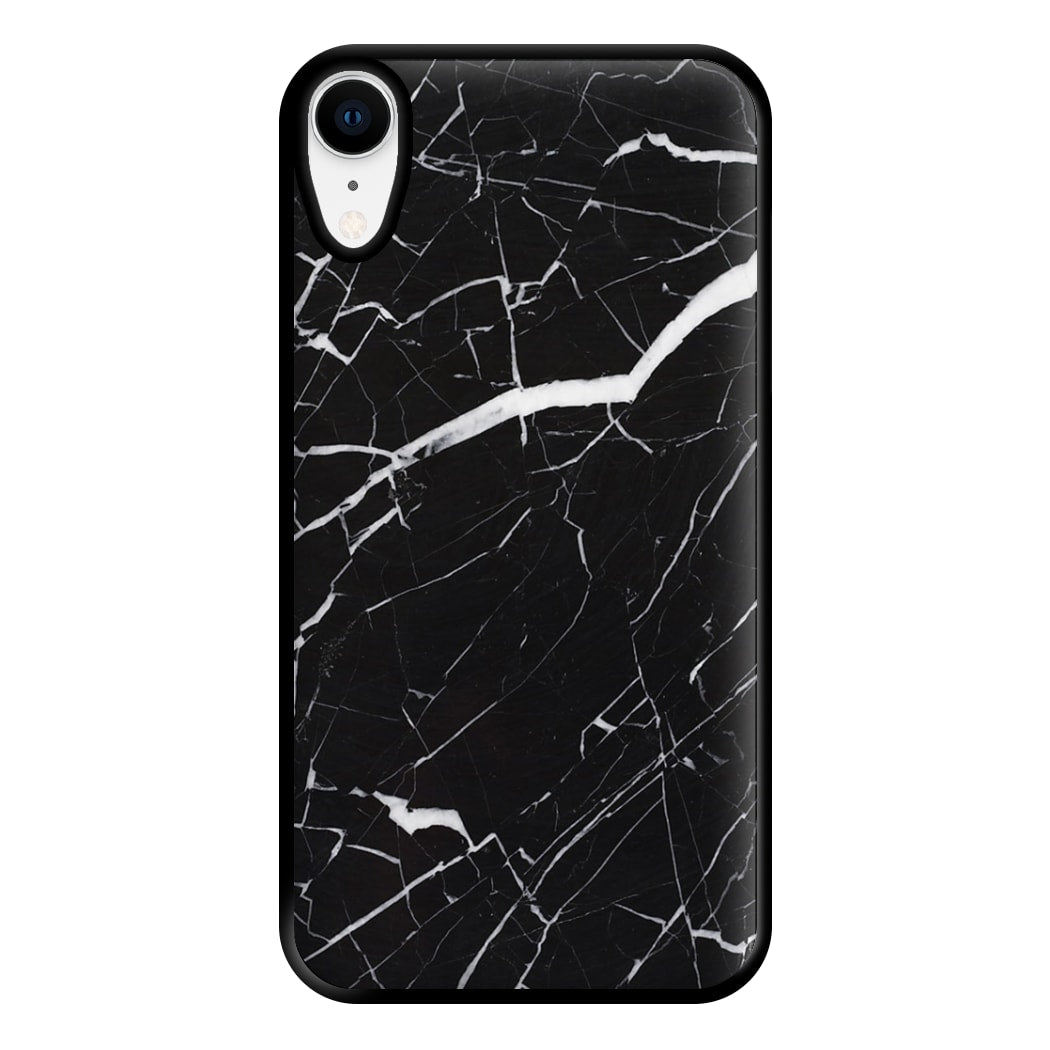 Black & White Marble Pattern Phone Case for iPhone XR