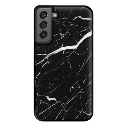 Black & White Marble Pattern Phone Case for Galaxy S21FE