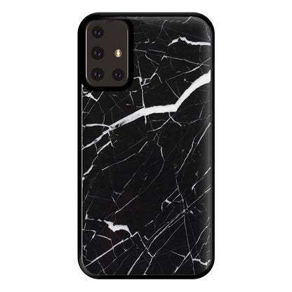 Black & White Marble Pattern Phone Case for Galaxy A71