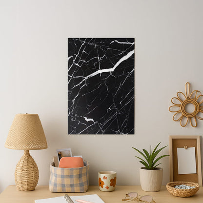 Black & White Marble Pattern Art Print