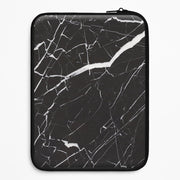 Black & White Marble Pattern Laptop Sleeve 1