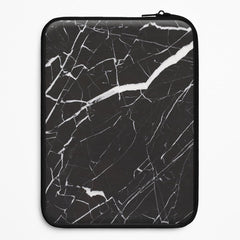 Black & White Marble Pattern Laptop Sleeve