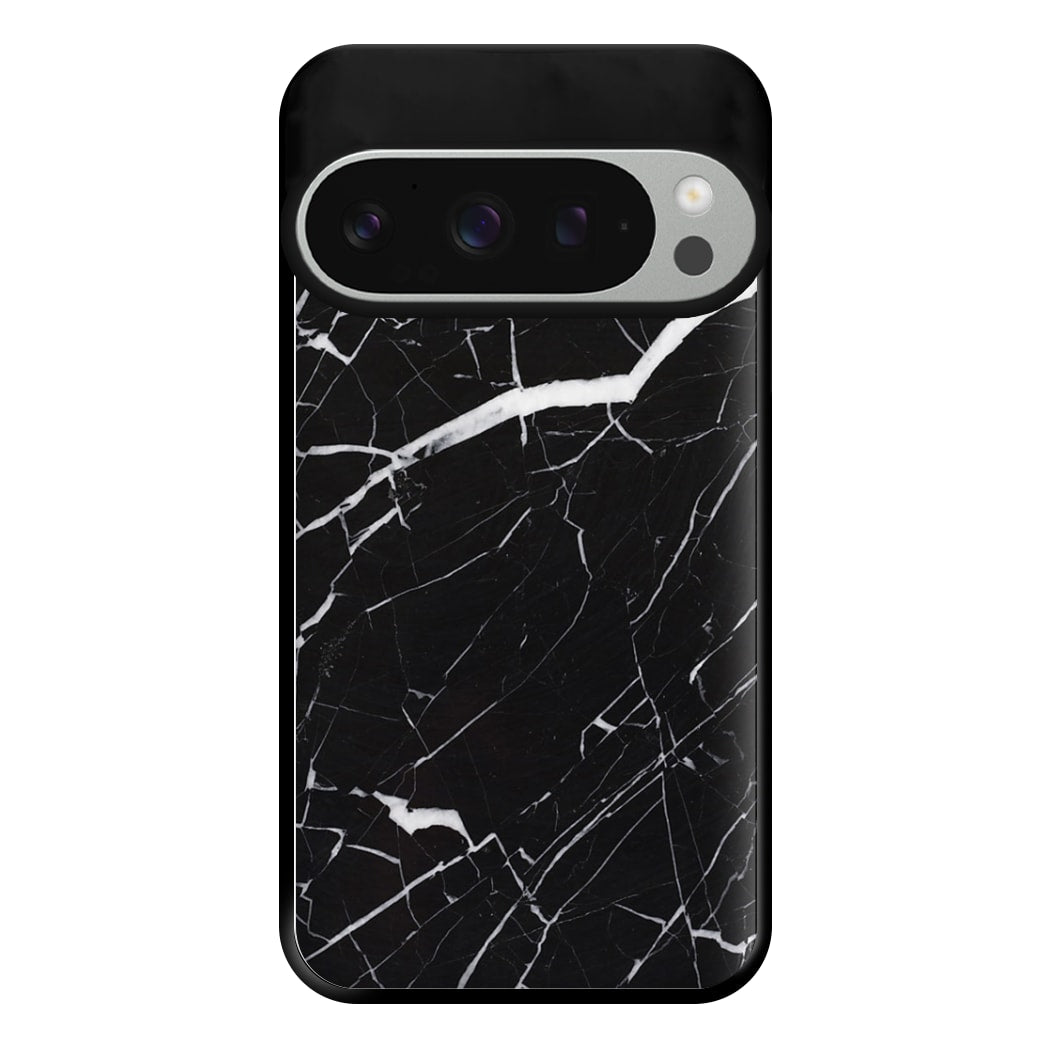 Black & White Marble Pattern Phone Case for Google Pixel 9 Pro XL