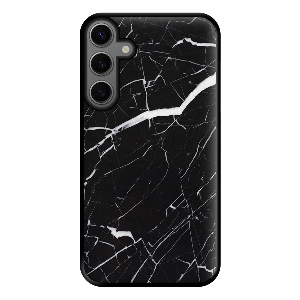 Black & White Marble Pattern Phone Case for Galaxy S23FE