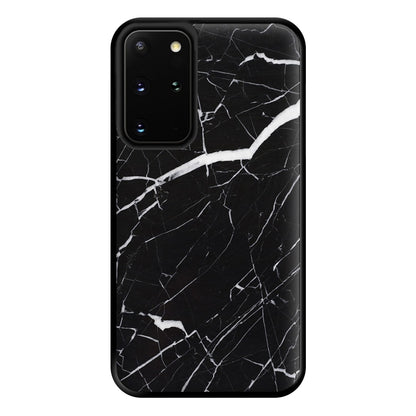 Black & White Marble Pattern Phone Case for Galaxy S20 Plus