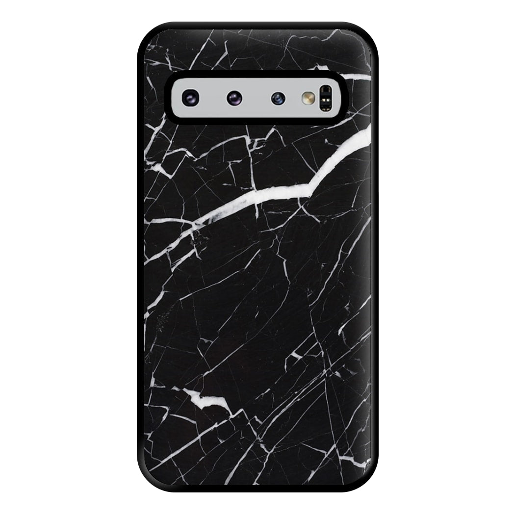 Black & White Marble Pattern Phone Case for Galaxy S10 Plus