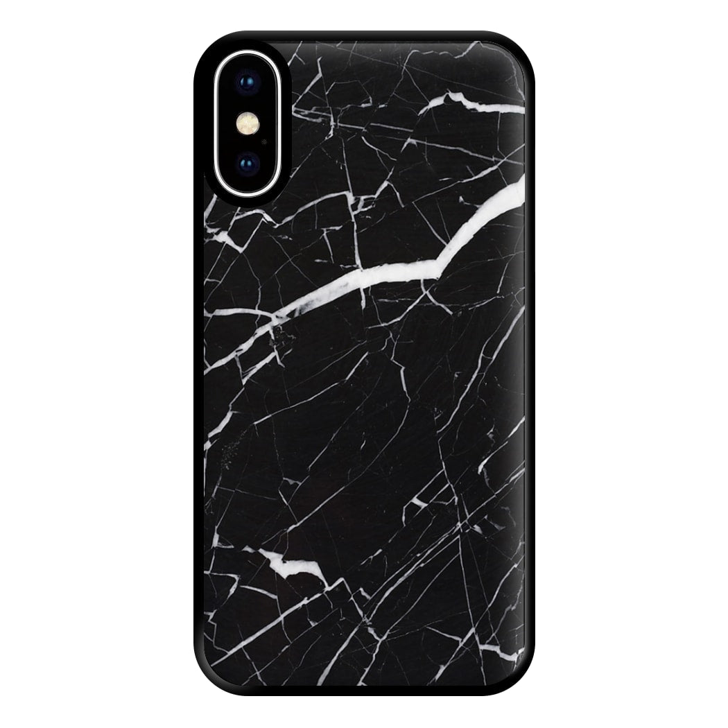 Black & White Marble Pattern Phone Case for iPhone XS Max