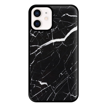 Black & White Marble Pattern Phone Case for iPhone 12 Mini