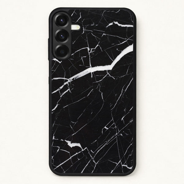 Black & White Marble Pattern Phone Case for Galaxy A37