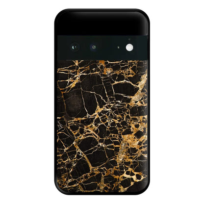 Black & Gold Marble Pattern Phone Case for Google Pixel 6a