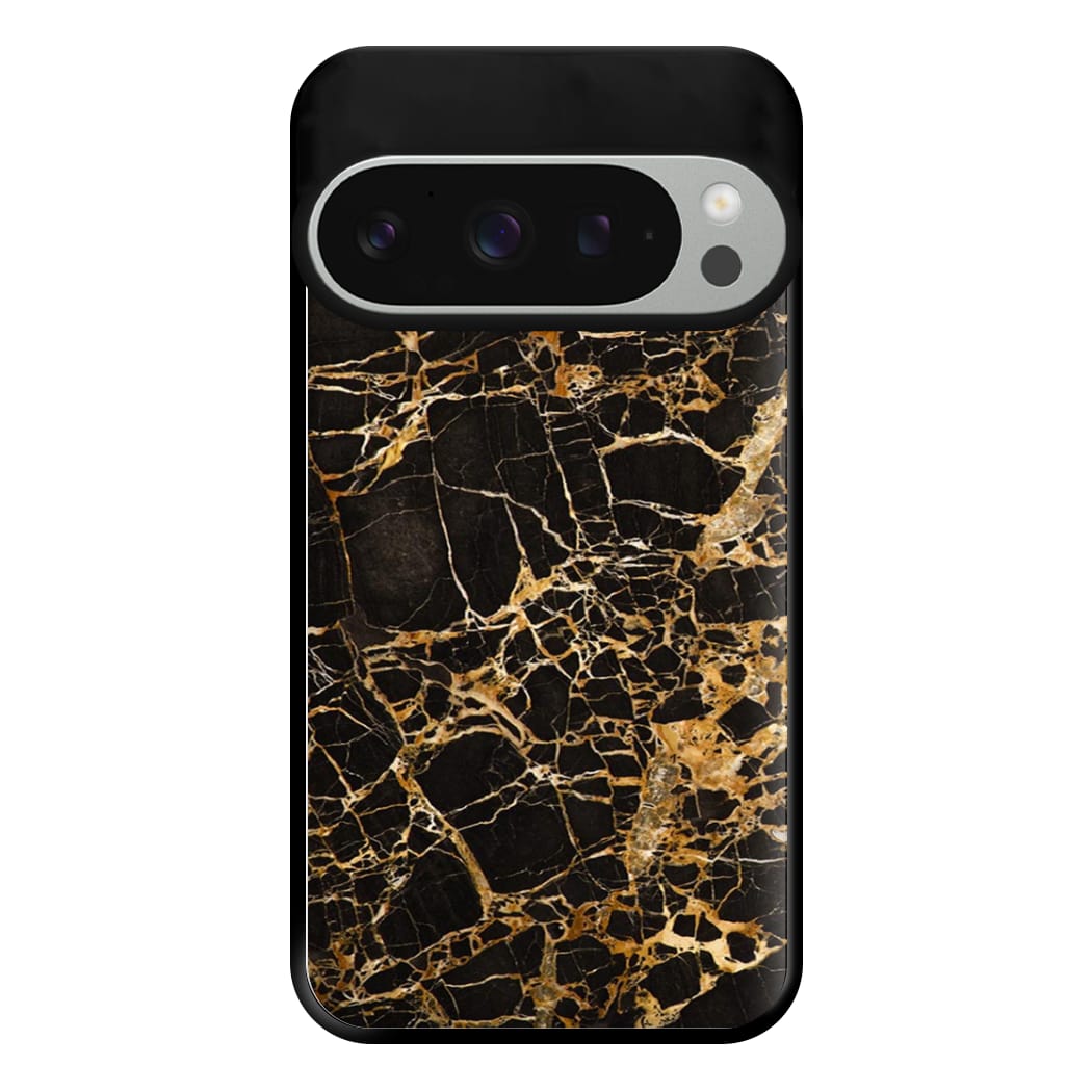 Black & Gold Marble Pattern Phone Case for Google Pixel 9 Pro XL